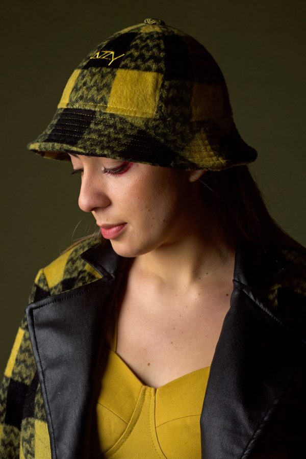 Brimless bucket hat